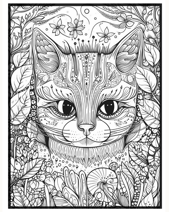 Enchanted Cats - Adult Colouring Book for Art Therapy, Mindfulness and Relaxation