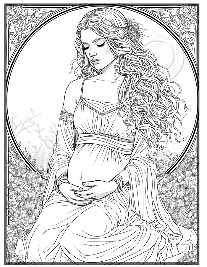 Celtic Goddess Adult Colouring Book