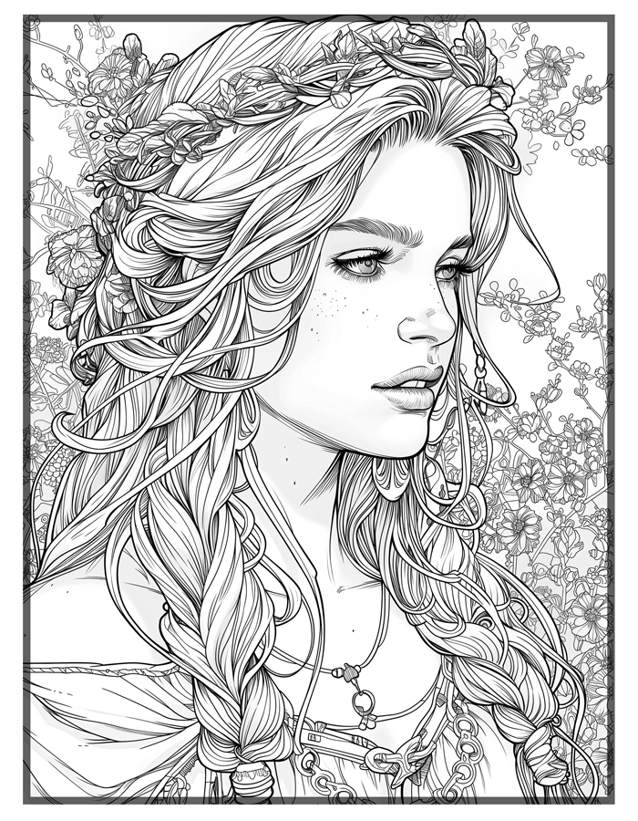 Celtic Goddess Adult Colouring Book