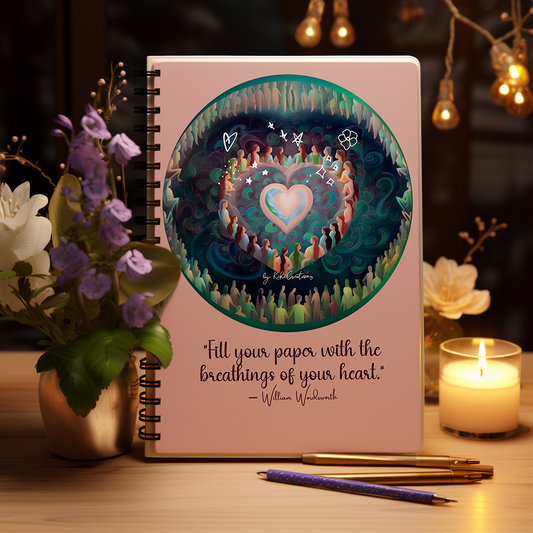 Gathering of Hearts Wirobound Softcover Notebook, A5/ 150 pages