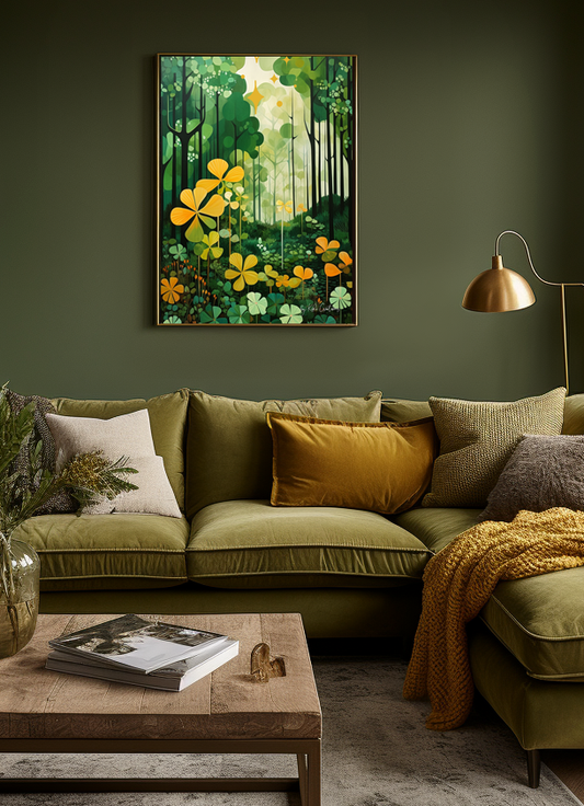 Framed: A Taste of Home. A Mid Century Art Inspired Irish Forest