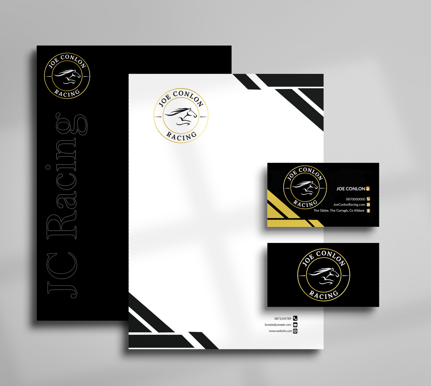 Equestrian and Horse Training Logo, Business cards and Stationery design