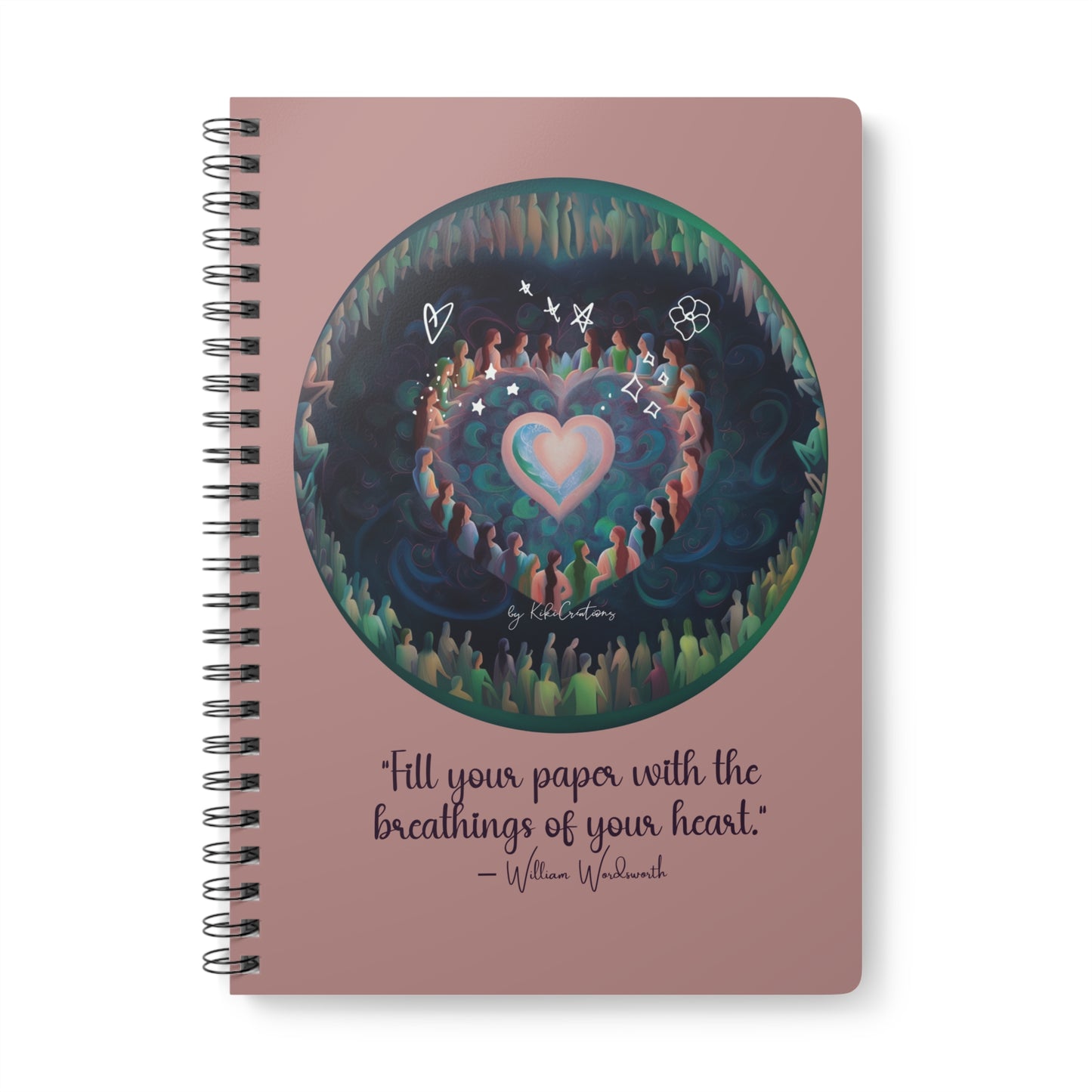 Gathering of Hearts Wirobound Softcover Notebook, A5/ 150 pages