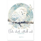 Poster, No Frame: Sleepy Owl for Nursery Art Print with the Phrase "Oíche mhaith, codladh sámh"