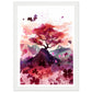 Framed: Harmony in Blossom: Shamrock and Sakura Framed Art.