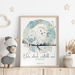 Poster, No Frame: Sleepy Owl for Nursery Art Print with the Phrase "Oíche mhaith, codladh sámh"