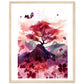 Framed: Harmony in Blossom: Shamrock and Sakura Framed Art.